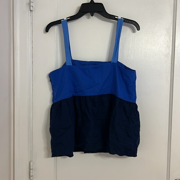 LOFT Colorblock Peplum Cami Top 10 - Picture 3 of 4